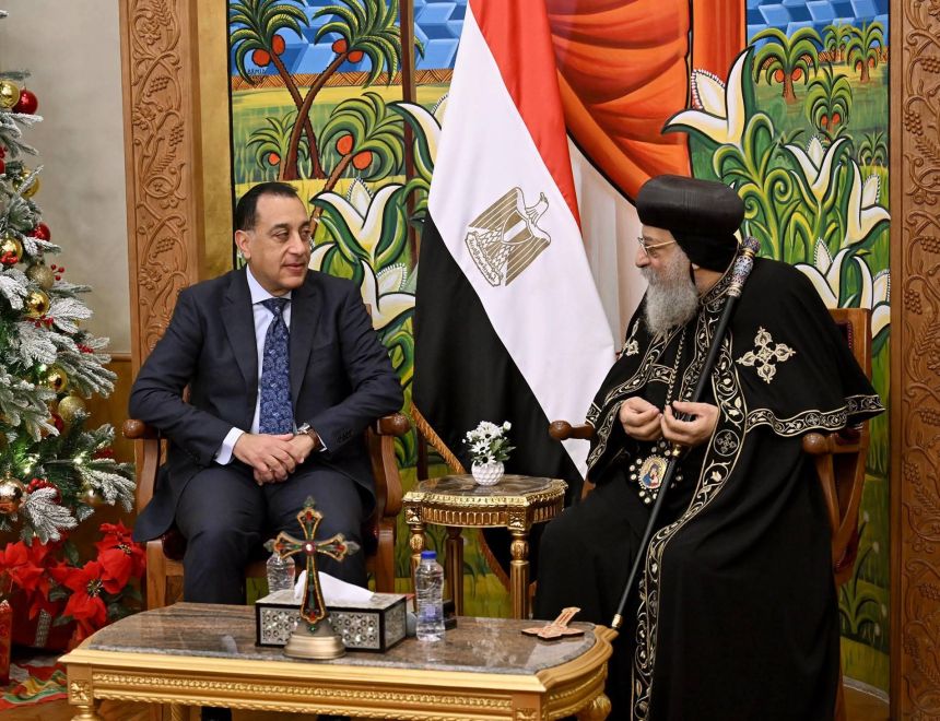رئيس الوزراء يهنئ قداسة البابا تواضروس الثاني بمناسبة عيد الميلاد المجيد