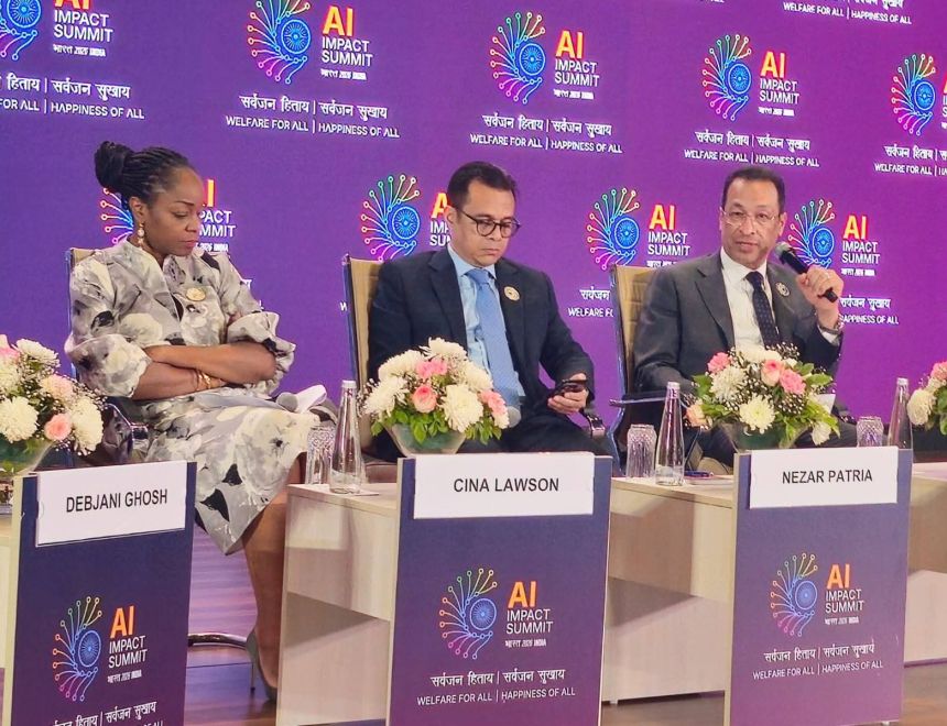 وزير الاتصالات وتكنولوجيا المعلومات يشارك في جلسة وزارية رفيعة المستوى ضمن فعاليات AI Impact Summit 2026 بالهند