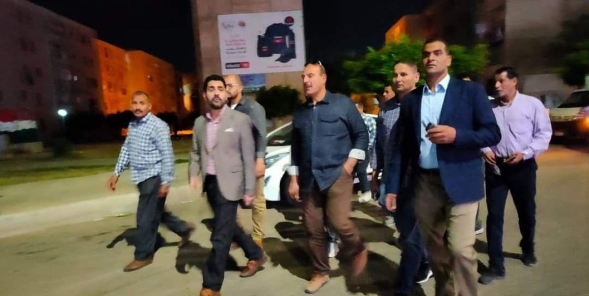 رئيس " جهاز النوبارية الجديدة " في جولة مسائية لمتابعة أعمال التطوير ورفع الكفاءة الجارية بالمدينة