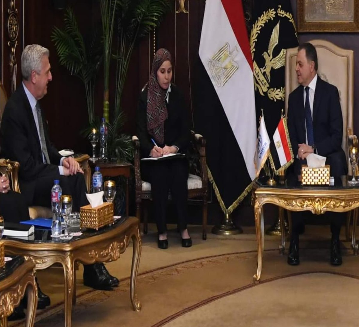 وزير الداخلية يستقبل المفوض السامى لشئون اللاجئين بالأمم المتحدة