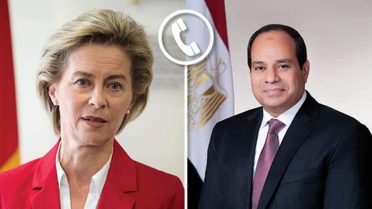 السيسي يتشاور مع رئيسة المفوضية الأوروبية بشأن التصعيد العسكري الإسرائيلي الفلسطيني 