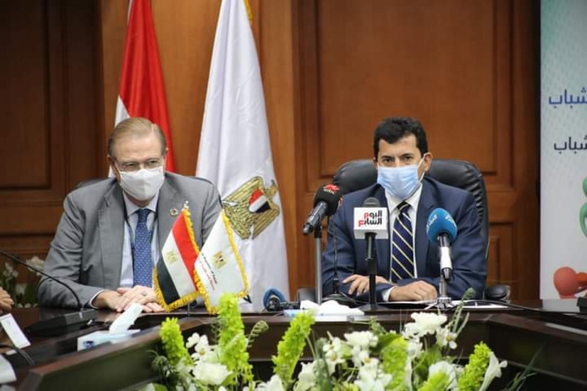 وزير الرياضة وصندوق الأمم المتحدة للسكان يطلقا مباردة "لا للتحرش"