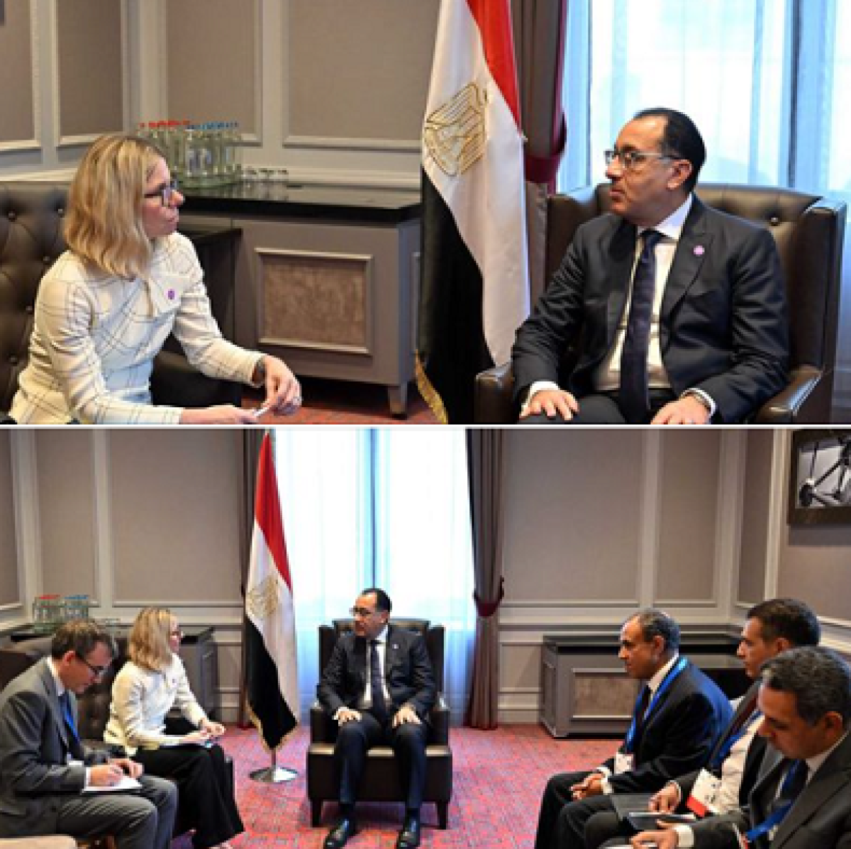 رئيس الوزراء يلتقي المديرة المنتدبة لشئون العمليات بالبنك الدولي