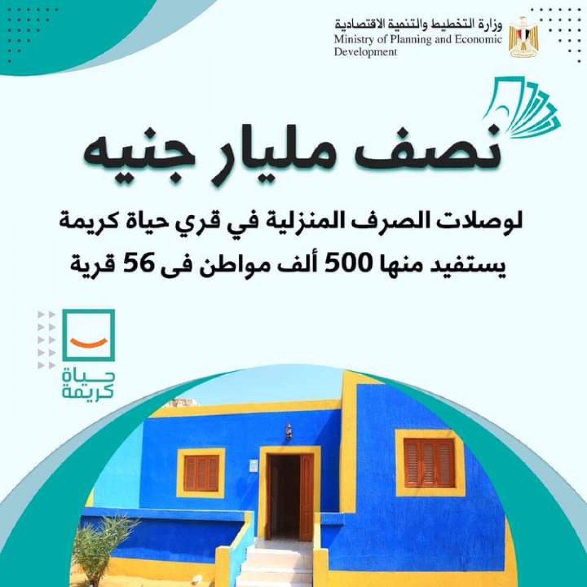 وزيرة التخطيط: نصف مليار جنيه لوصلات الصرف المنزلية في قرى حياة كريمة