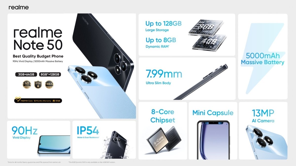 نوت 50.. ريلمي تطلق سلسة نوت الجديدة بأداء مميز وسعر منافس 