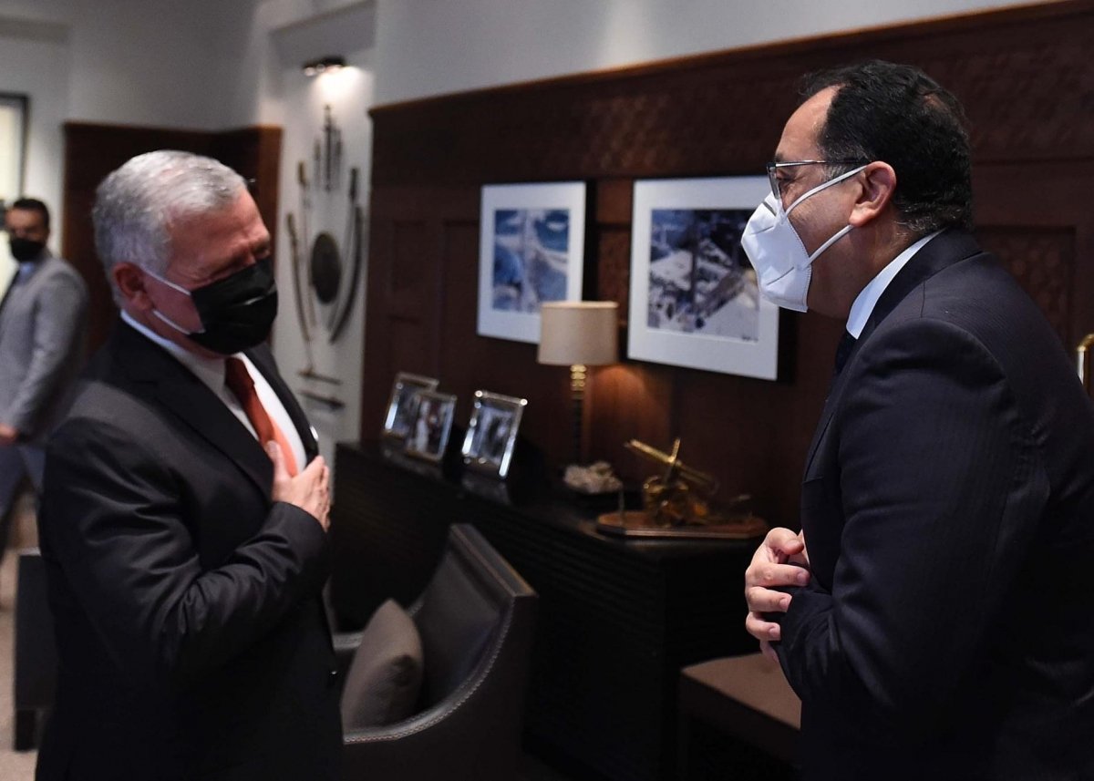 العاهل الأردني الملك عبد الله الثانى بن الحسين يستقبل الدكتور مصطفى مدبولى