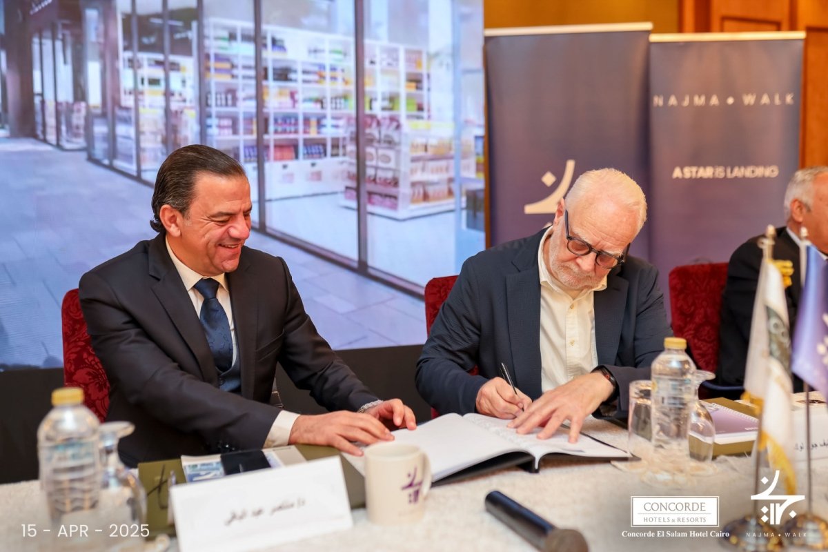 شراكة استراتيجية بين «Najma Walk» ومجموعة فنادق «Concord» لإدارة الخدمات الفندقية بمشروعها بالقاهرة الجديدة
