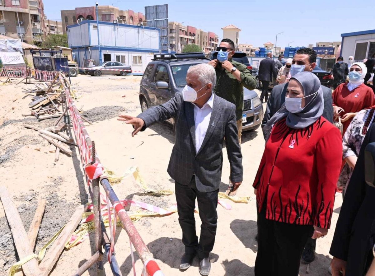 القباج تتفقد موقع إنشاء مستشفى بهية الجديد بالشيخ زايد