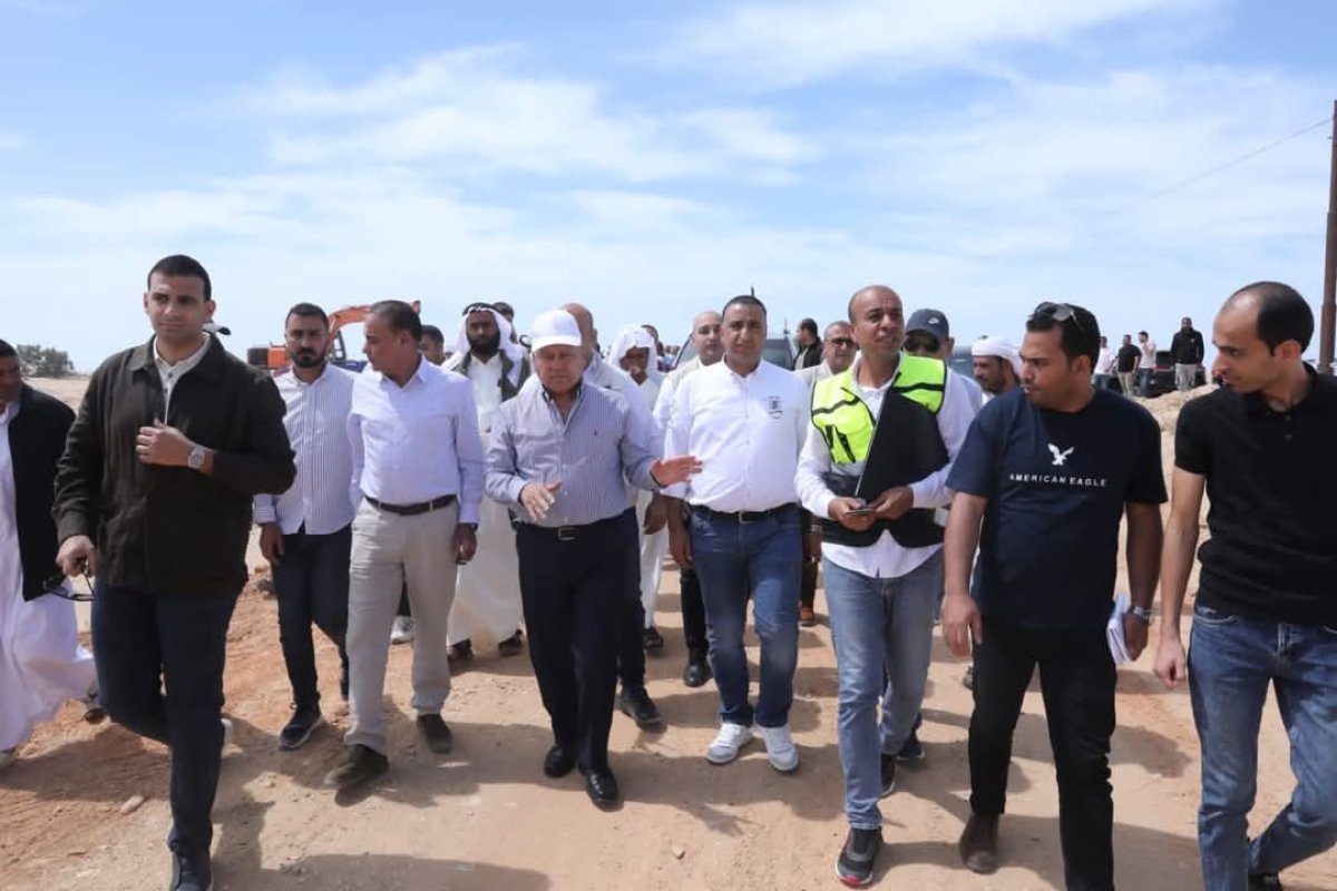 وزير النقل يتابع أعمال تنفيذ مشروع إنشاء خط سكة حديد بئر العبد / العريش / جنوبًا رأس النقب (مطار طابا) بطول  341 كيلومترًا