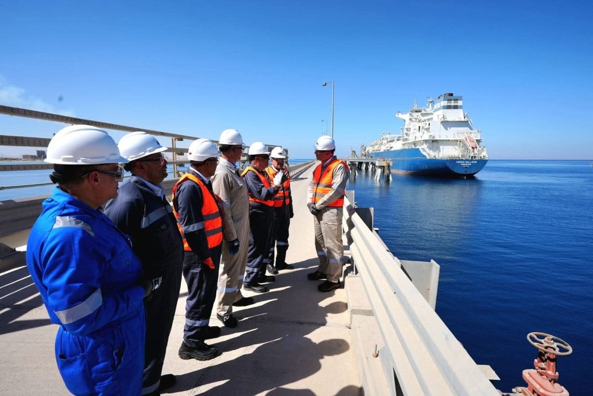 وزير البترول والثروة المعدنية يتفقد سفينتي استقبال الغاز الطبيعي بالعين السخنة