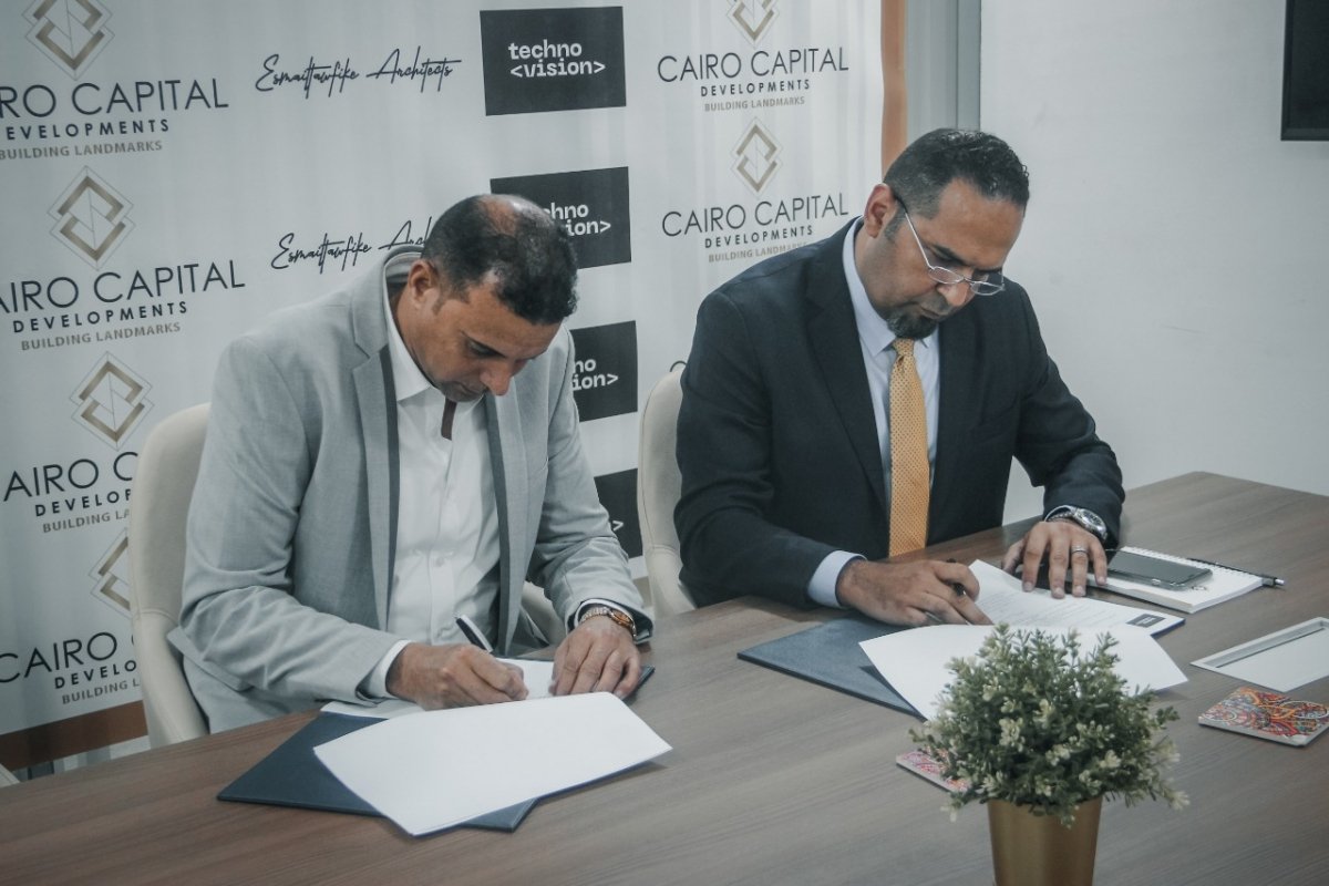 "كايرو كابيتال للتطوير العقارى والإنشاءات " تتعاقد مع "تكنو فيجن" لتقديم خدمات تسويقية تكنولوجية بمشروع "ليك ويست"
