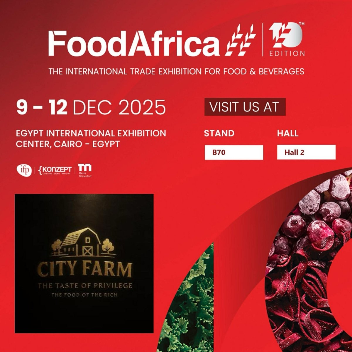 شركة City Farm تعلن المشاركة الرسمية في معرض Food Africa 2025 بهوية جديدة وتوسعات عالمية