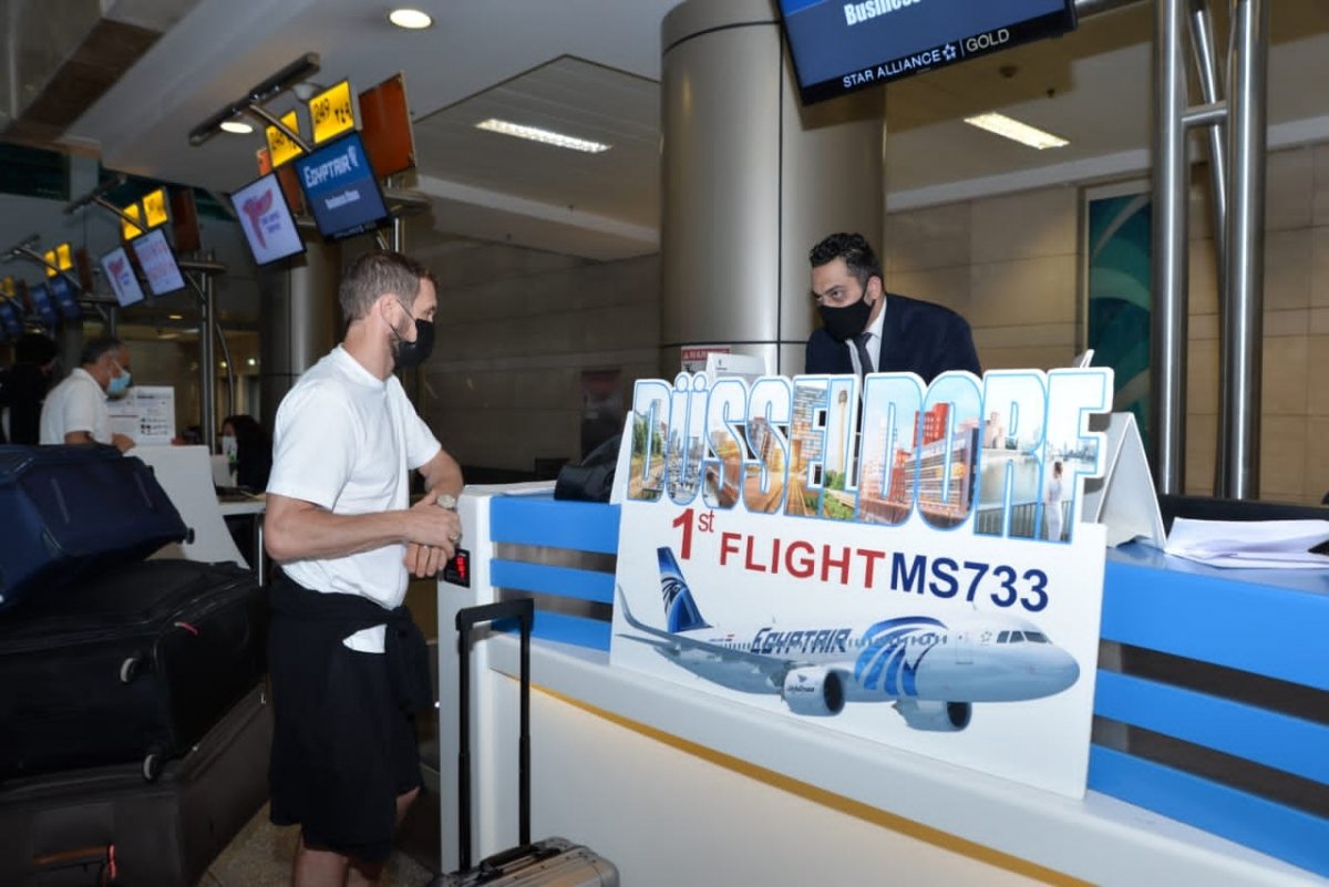 مصر للطيران تسير أولى رحلاتها الجوية إلي دوسلدورف بألمانيا