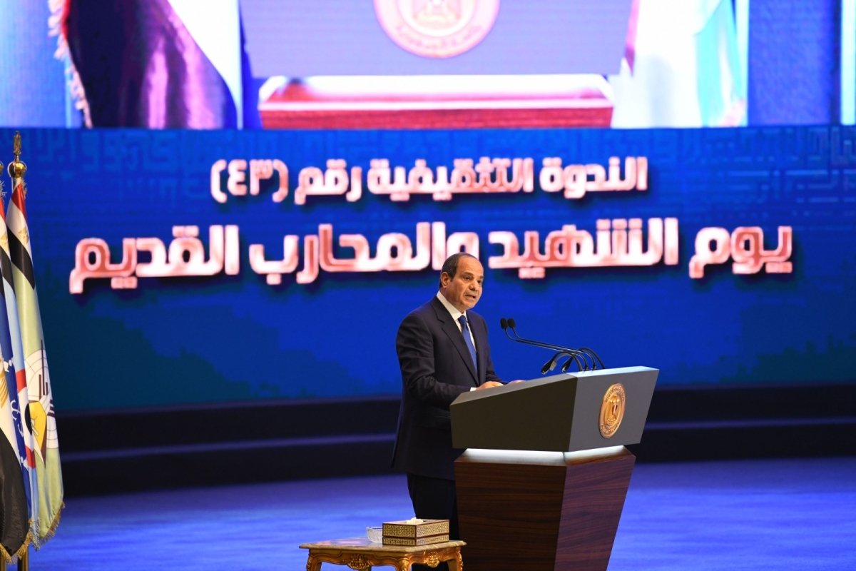نص كلمة الرئيس السيسي فى فعاليات الندوة التثقيفية الـ٤٣، التي تنظمها القوات المسلحة