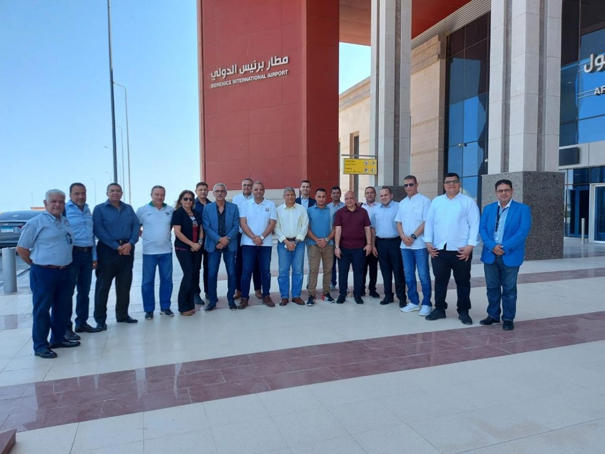 وفد من مصر للطيران وشركاتها التابعة يتفقد مطار برنيس الدولى استعدادًا للتشغيل المنتظم للرحلات القاهرة فى 21 أغسطس 2021