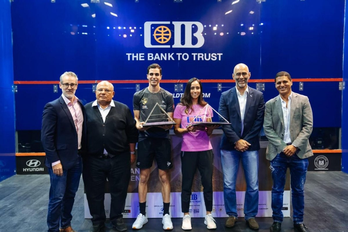 علي فرج و نوران جوهر يتربعان على عرش بطولة "سي أي بي مصر الدولية المفتوحة للاسكواش 2021" البلاتينية للرجال وللسيدات