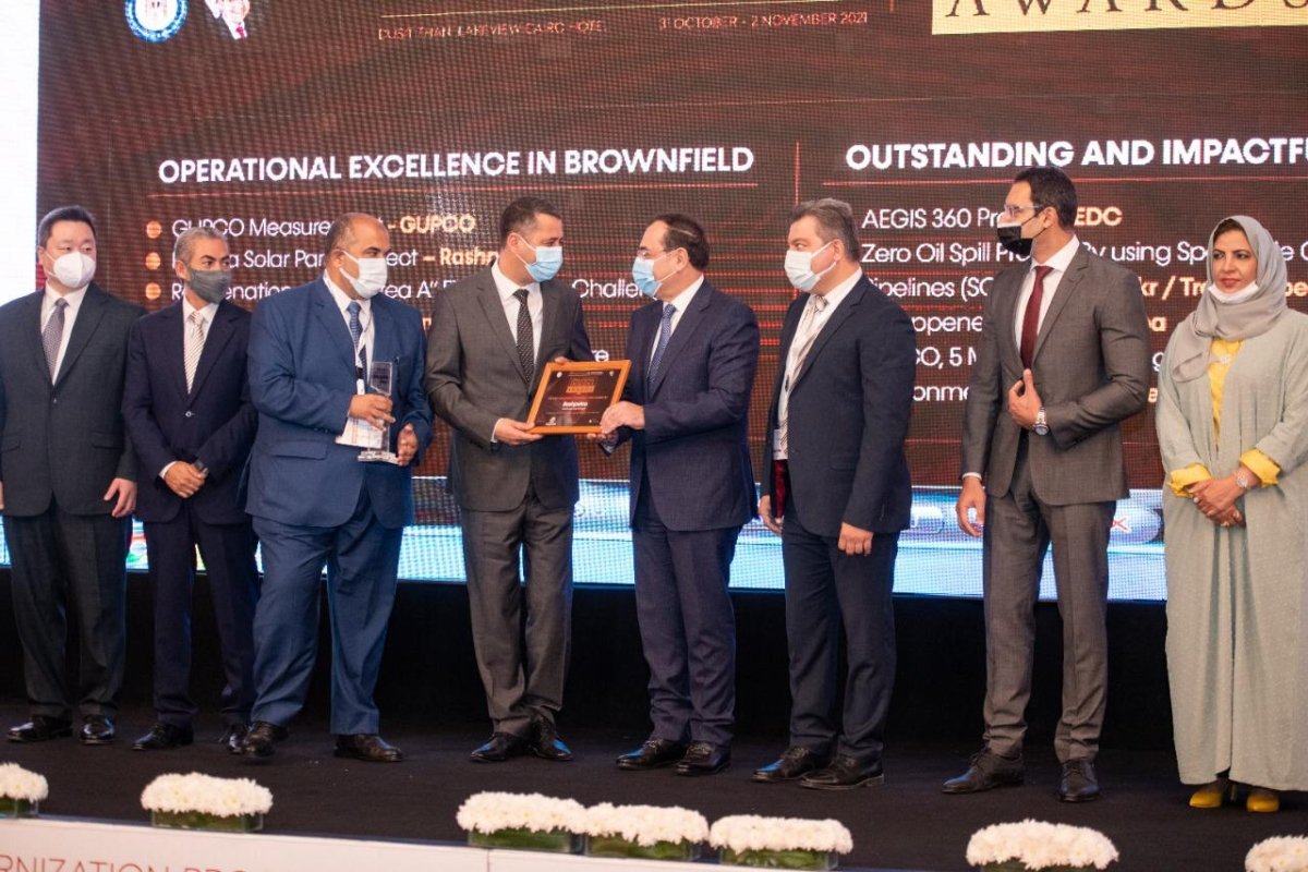 شركة رشيد للبترول تفوز بالمركز الأول لجائزة "التميز التشغيلي"Operational Excellence  في قطاع البترول والغاز المصري