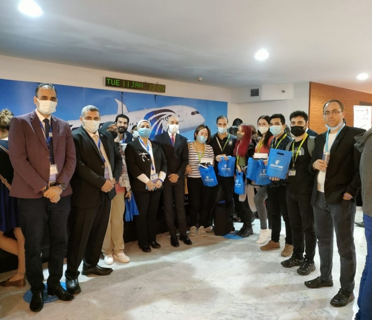 إقبال كبير علي جناح مصر للطيران بمنتدى شباب العالم 