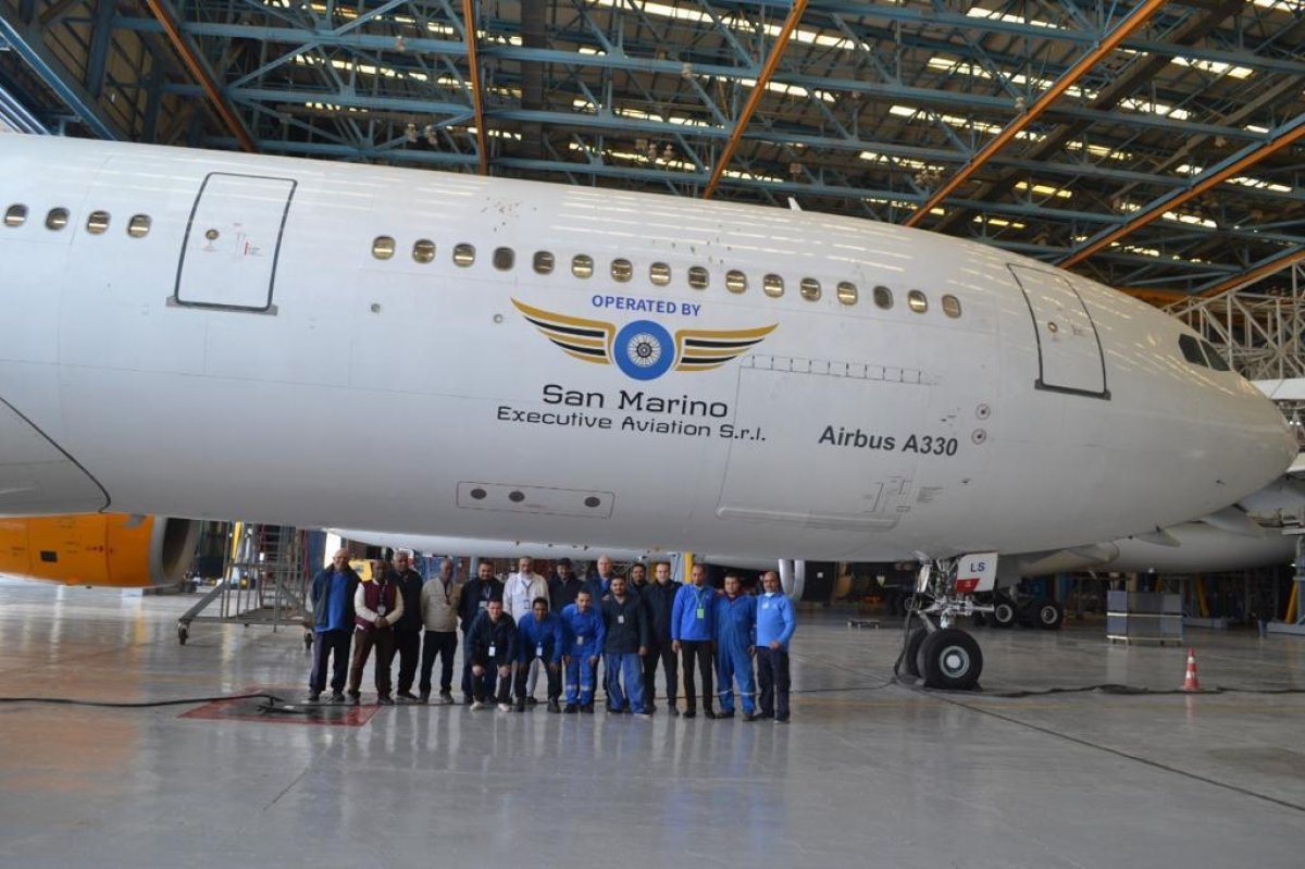 مصر للطيران للصيانة والأعمال الفنية تجرى عمرة كاملة لإحدى طائرات شركة  " ULS " التركية 