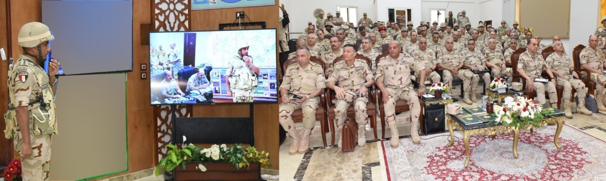 رئيس الأركان يشهد المرحلة الرئيسية للمشروع "إعصار 64" الذي ينفذه أحد تشكيلات الجيش الثالث