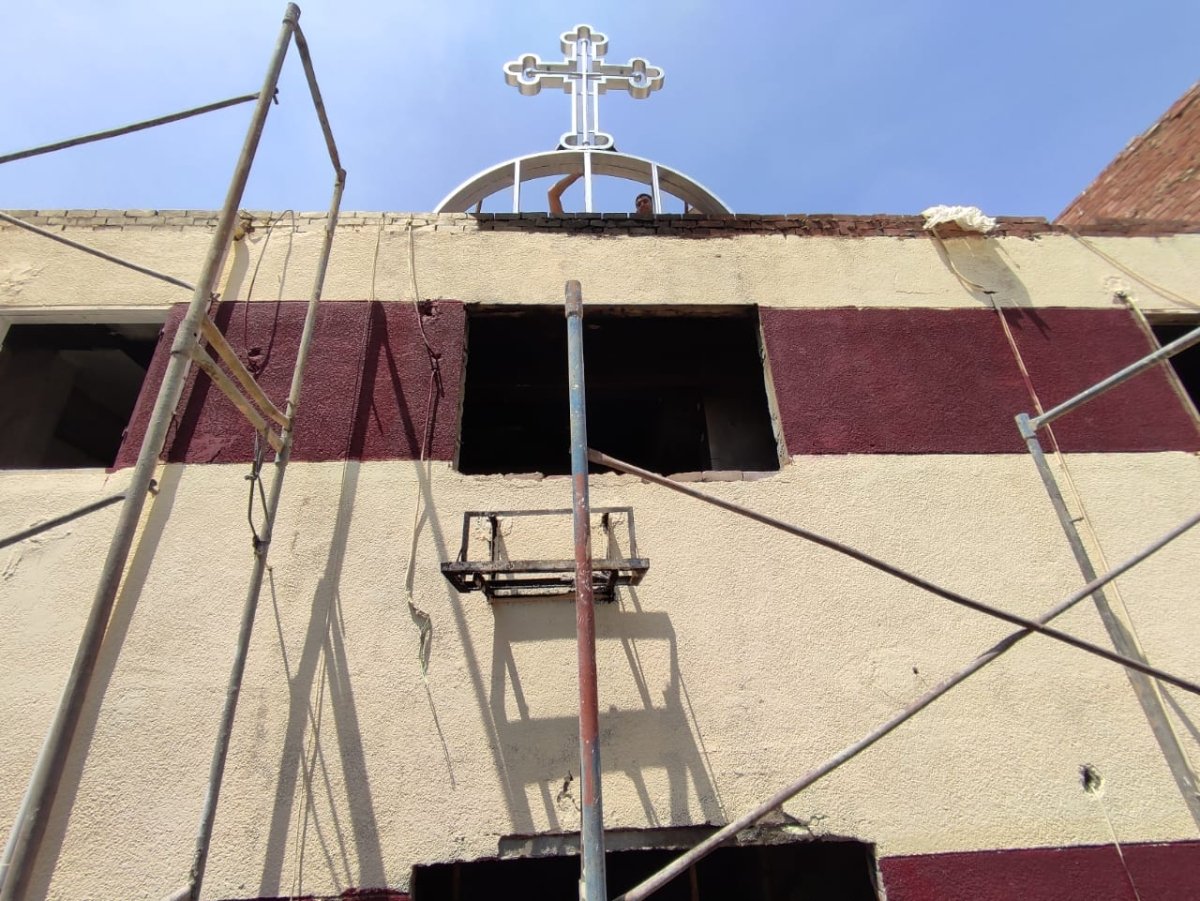 تنفيذا لتوجيهات الرئيس.. الهيئة الهندسية تنفذ أعمال ترميم كنيسة "أبي سيفين"