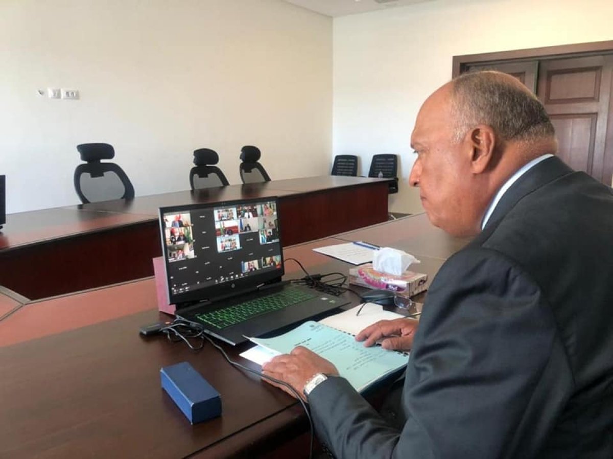 وزير الخارجية يلقي كلمة خلال الاجتماع الوزاري التنسيقي لمُنتدى التعاون الصيني-الإفريقي (فوكاك)