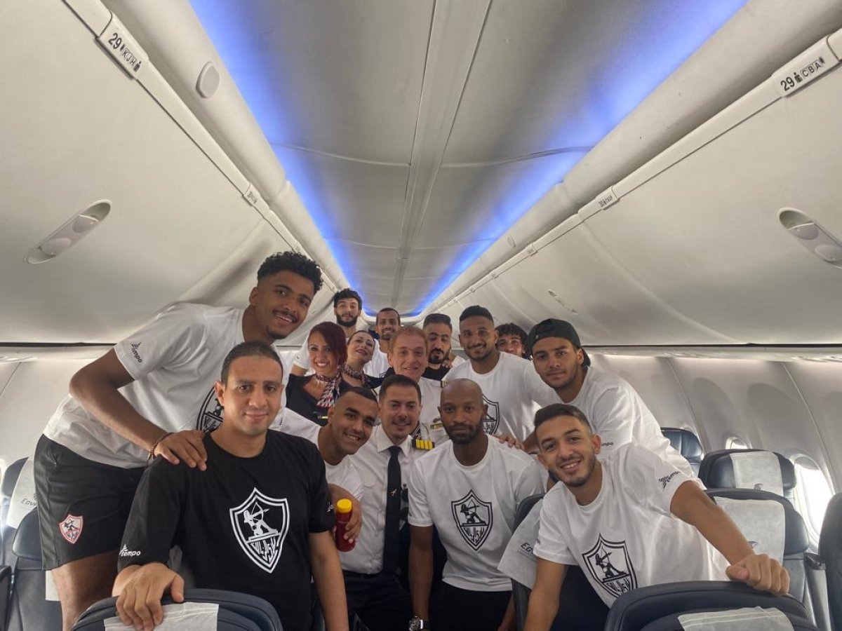 علي متن طائرة خاصة ..  مصرللطيران تنقل بعثة الزمالك إلي الدوحة لخوض مباراة كأس السوبر المصري السعودي بملعب "لوسيل" 