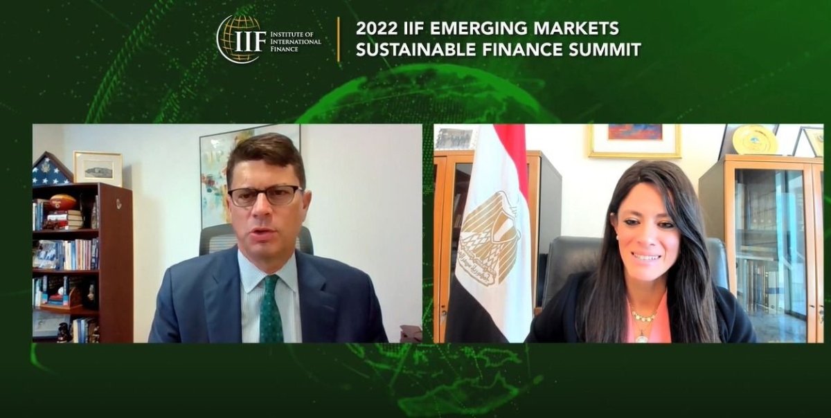 وزيرة التعاون الدولي تُشارك في قمة معهد التمويل الدولي للأسواق الناشئة والتمويل المستدام 2022