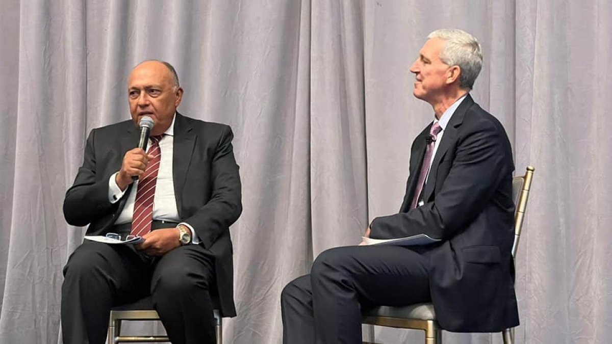 وزير الخارجية الرئيس المعين لمؤتمر COP27، يُشارك في حدث لغرفة التجارة الأمريكية حول تغير المناخ بنيويورك