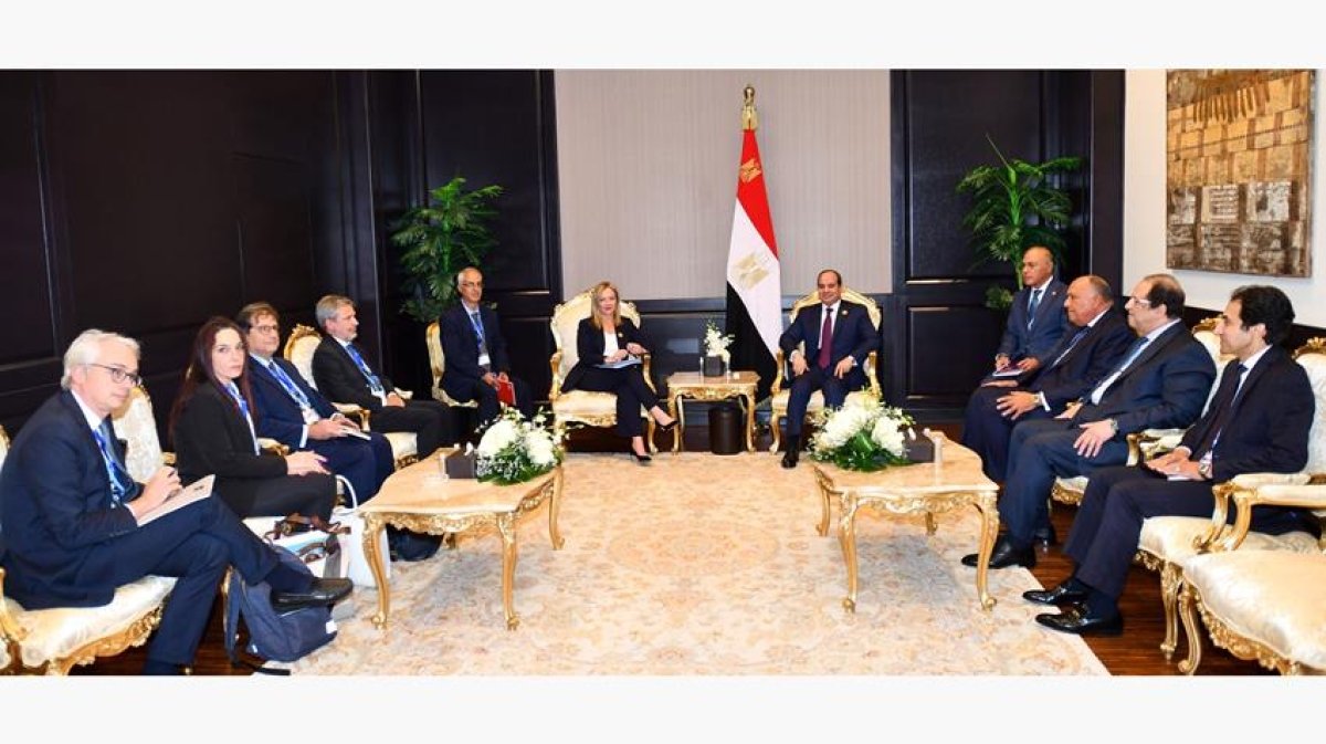 الرئيس السيسي يستقبل رئيسة وزراء إيطاليا على هامش انعقاد القمة العالمية للمناخ "COP27"