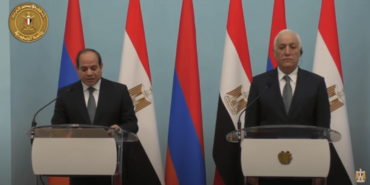 كلمة الرئيس السيسي خلال المؤتمر الصحفي المشترك مع رئيس جمهورية أرمينيا