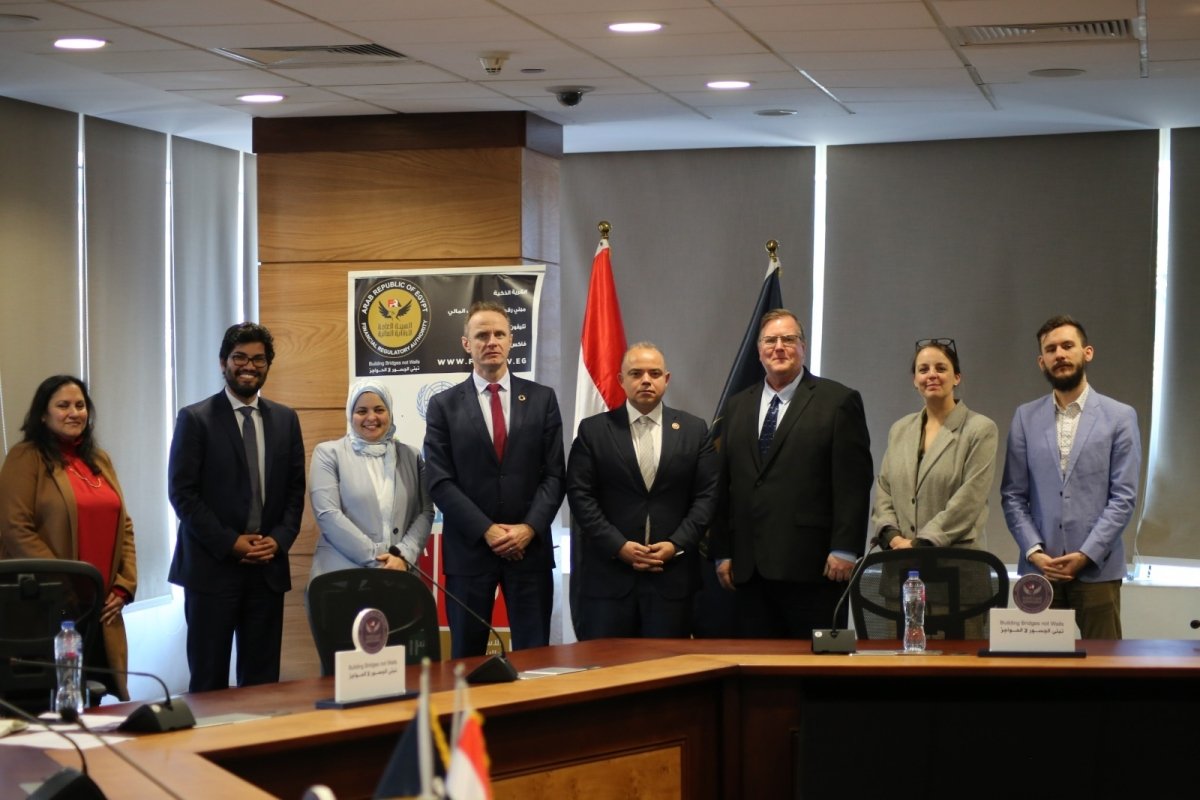 رئيس الرقابة المالية يلتقي قيادات برنامج الأمم المتحدة الإنمائي UNDP ومركز Milliman للتأمين متناهي الصغر لبحث التعاون المشترك