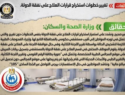 الصحة تنفي شائعة تغيير خطوات استخراج قرارات العلاج على نفقة الدولة