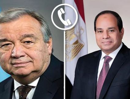 عاجل: الرئيس السيسي يتلقى اتصالًا هاتفيًا من سكرتير عام الأمم المتحدة لبحث الأوضاع في السودان