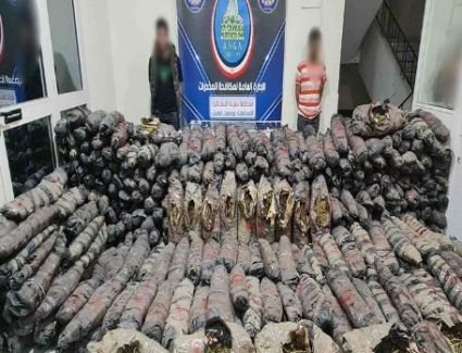 سقوط تاجري مخدرات أثنا تهريبهما شحنة حشيش بقيمة 4.8  مليون جنيه