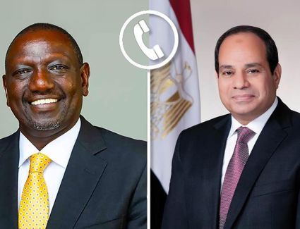 الرئيس السيسي يتلقى اتصالًا هاتفيًا من الرئيس الكيني