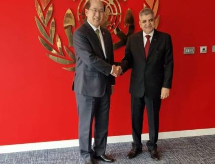 أسامة ربيع يبحث مع الأمين العام للمنظمة البحرية الدولية التعاون في مجالات التدريب والتحول الأخضر