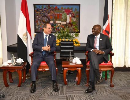 الرئيس السيسي يلتقي رئيس جمهورية كينيا