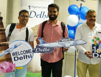 «مصر للطيران» تطلق أولى رحلاتها إلى العاصمة الهندية نيودلهي
