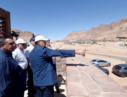 ضمن مشروع «التجلي الأعظم».. رئيس الوزراء يتفقد المنتجع السياحي الجبلي بسانت كاترين