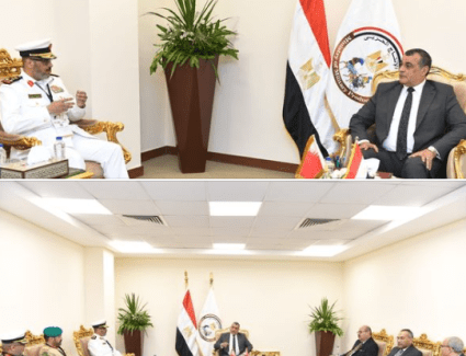 وزير الإنتاج الحربي يستقبل مدير إدارة التصنيع والتطوير الحربي بالبحرين