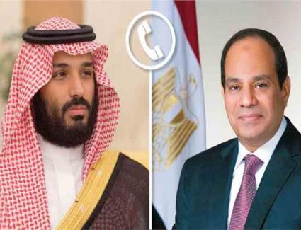 الرئيس السيسي يتلقى اتصالًا هاتفيًا من ولي العهد السعودي