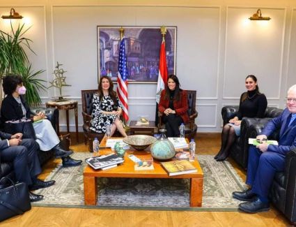 «المشاط» تبحث دفع العلاقات الاقتصادية المشتركة مع السفيرة الأمريكية الجديدة لدى مصر