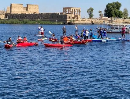 أسوان تشهد ختام فاعليات البطولة الدولية للتجديف وقوفا على الألواح