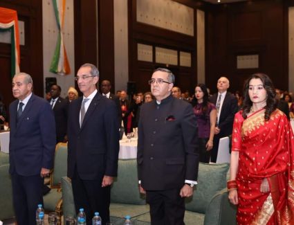 وزير الاتصالات يلقى كلمة باحتفالية سفارة الهند بالقاهرة بمناسبة عيد جمهورية الهند الـ75 
