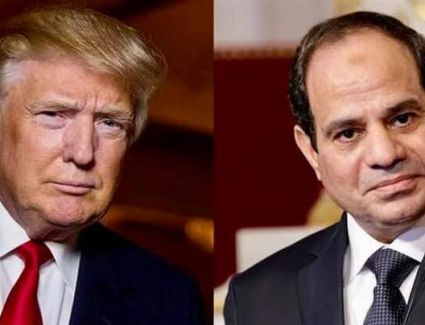 الرئيسي السيسي يتلقى اتصالاً هاتفياً من الرئيس الامريكي ترامب