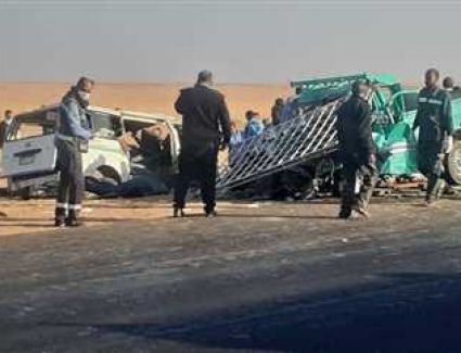 ننشر أسماء ضحايا ومصابين حادث  تصادم ميكروباص وربع نقل بأسوان