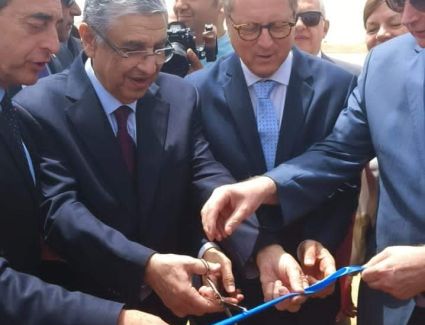 وزير الكهرباء يفتتح شروع محطة طاقة الرياح بخليج السويس قدرة 252 ميجاوات