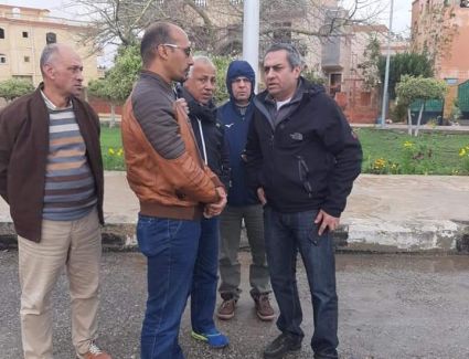 قيادات وزارة الإسكان يتفقدون  مدينة الشروق لمتابعة التعامل مع  تداعيات الأمطار الغزيرة