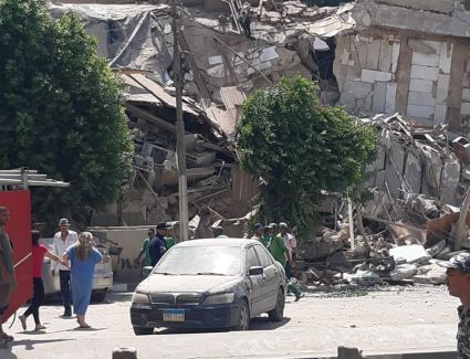 تفاصيل انهيار عقار مكون من 4 طوابق بمدينة نصر.. صور